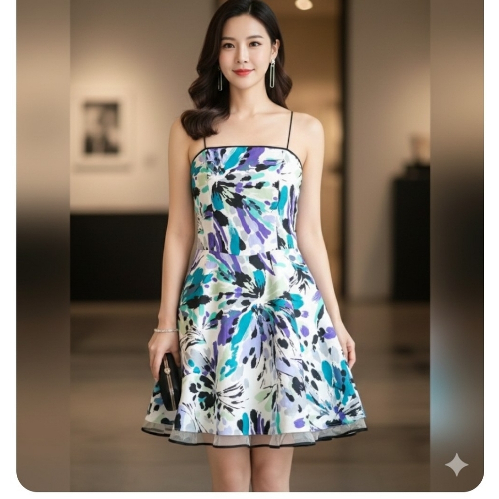 Another Thyme Brand Strapless Floral Dress - Multicolor (117)
